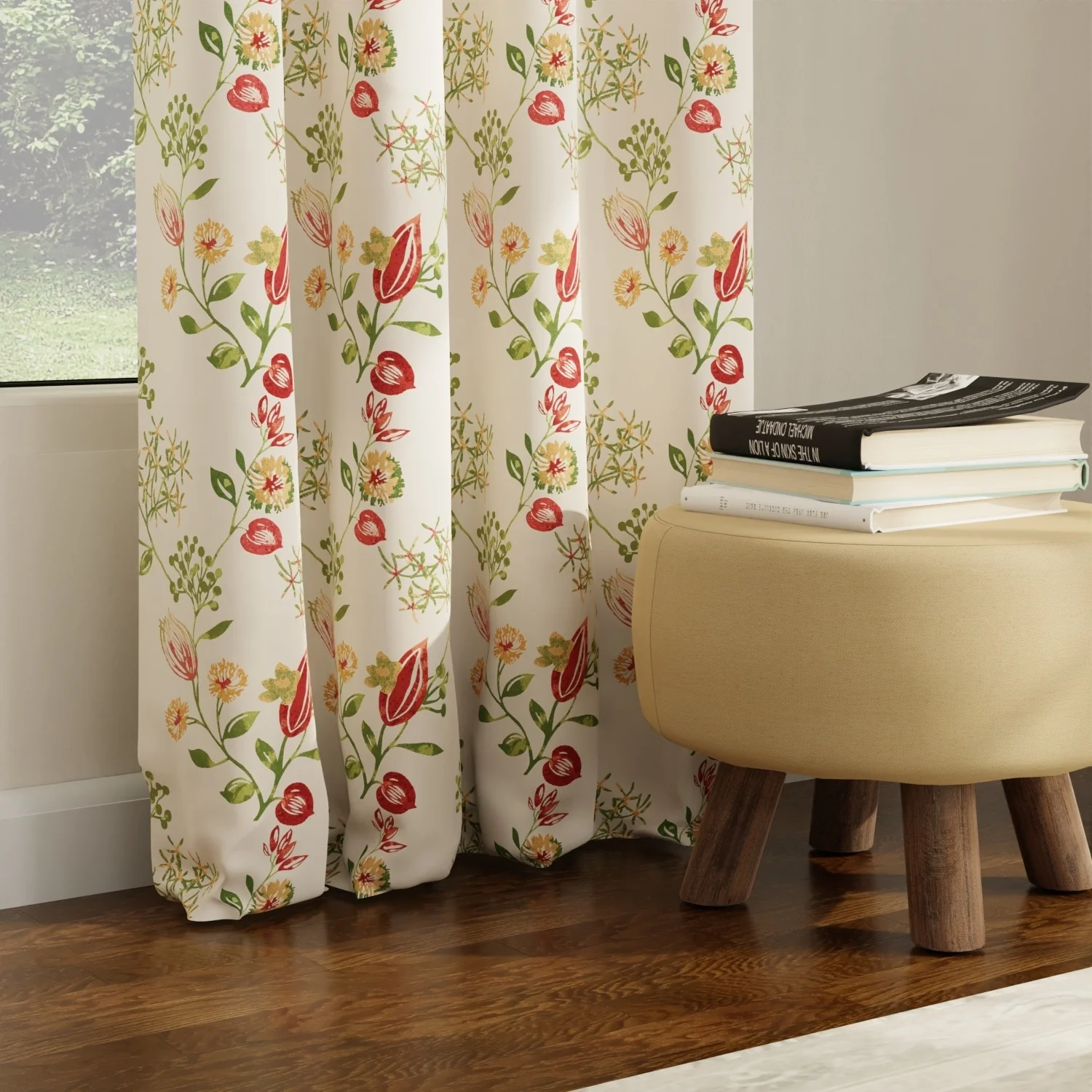 03_4b672111-3d47-459b-a8cd-c2fec198f9de_1800x1800 Digital Printed Curtains, Pack of 2 Curtains - Gulmohar - Image 1