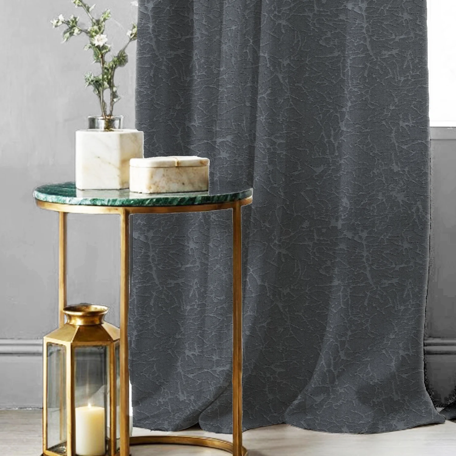 1_-_2025-01-11T102233.711_1800x1800 100% Blackout Curtains, 3D embossed door & window curtains, Pack of 2 - Earth Grey - Image 1