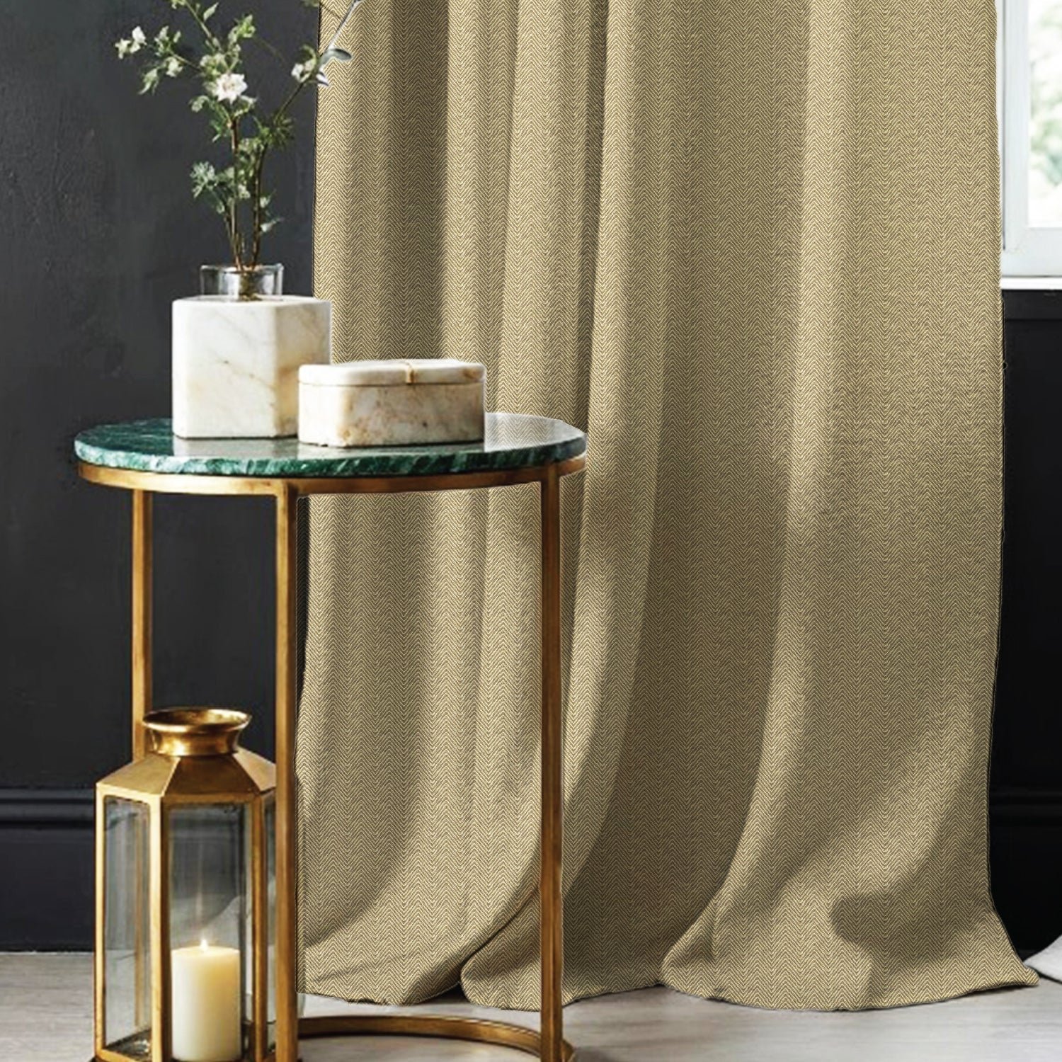 1_-_2025-01-11T115057.149_1800x1800 100% Blackout Curtains, 3D embossed door & window curtains, Pack of 2 - Drift Beige - Image 1