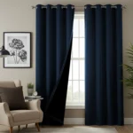 100% Blackout Curtains for Door and Window, Pack of 2 - Moroccan Blue