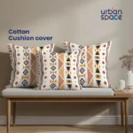 Cotton Cushion Covers, throw pillows for couch- Boho Multi Orange - Image 2