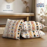 Cotton Cushion Covers, throw pillows for couch- Boho Multi Orange - Image 3