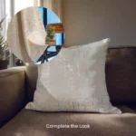 Decorative Gold Foil Cushion Cover, for Sofa, Bedroom, Living Room - Set of 2 - Sparkle Beige - Image 4