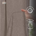 100% Blackout Curtains, 3D embossed door & window curtains, Pack of 2 - Earth Brown - Image 2