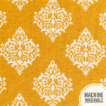 100% Cotton Table runner For 4 or 6 seater Dining / Centre Table - Motif Mustard - Image 2