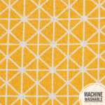 100% Cotton Table runner For 4 or 6 seater Dining / Centre Table - Yellow Star - Image 2