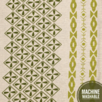 100% Cotton Table runner For 4 or 6 seater Dining / Centre Table - Global Border Green - Image 2