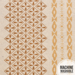 100% Cotton Table runner For 4 or 6 seater Dining / Centre Table - Global Border Taupe - Image 2