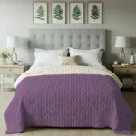 Fluffy & Heavy 200 GSM Microfiber Reversible Quilted Winter Comforters - Plum & Pearl