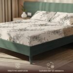 200 TC Glaced Cotton Microfiber Bedsheet with Pillow Covers - Stellar - Image 4