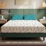 200 TC Glaced Cotton Microfiber Bedsheet with Pillow Covers - France - Image 3